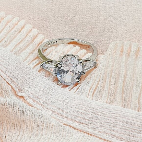 💎Dainty Refine Crystal Pure Oval Fashion Rings for Women, INDN8369 - Picture 2 of 4